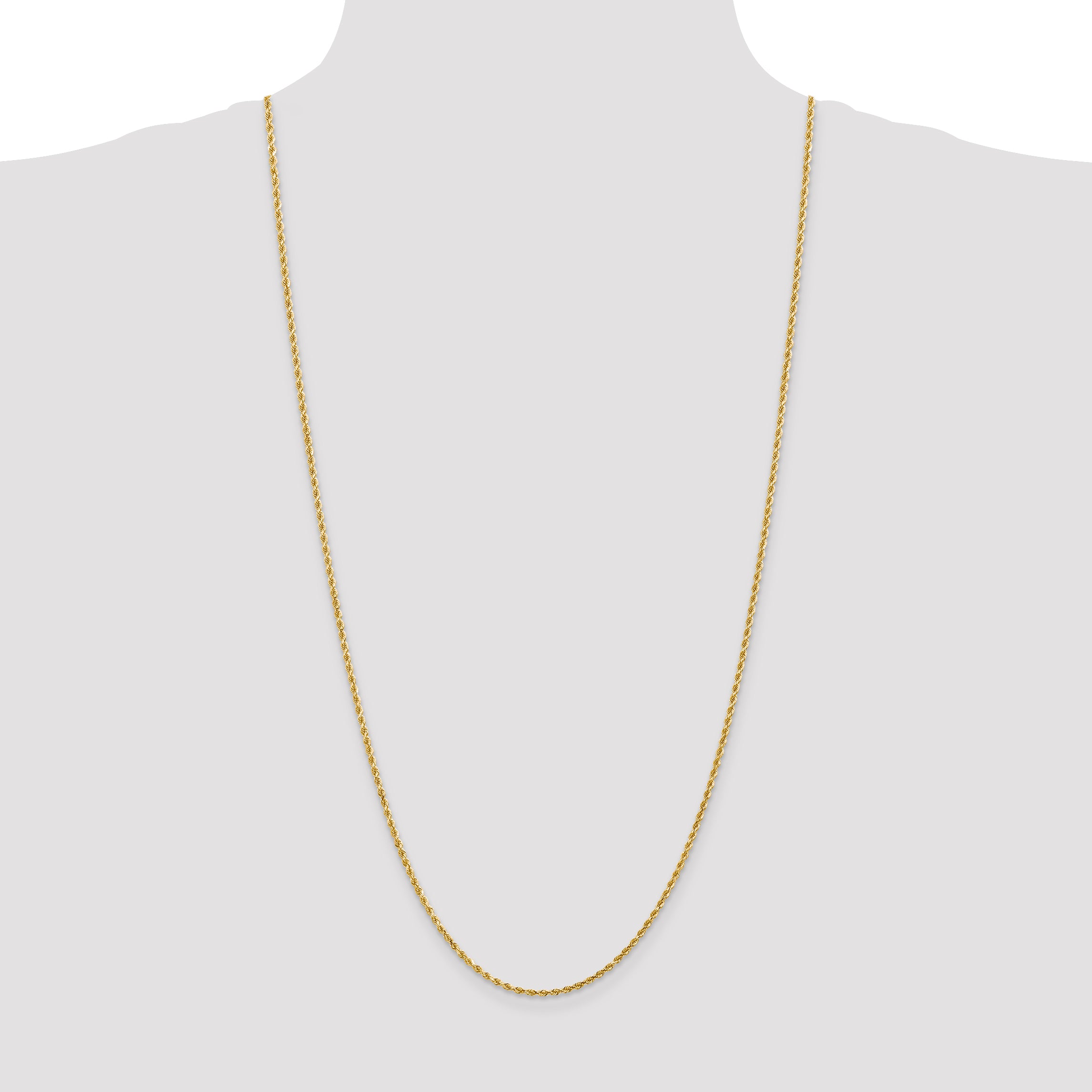 14k 2.0mm Diamond-cut Rope Chain