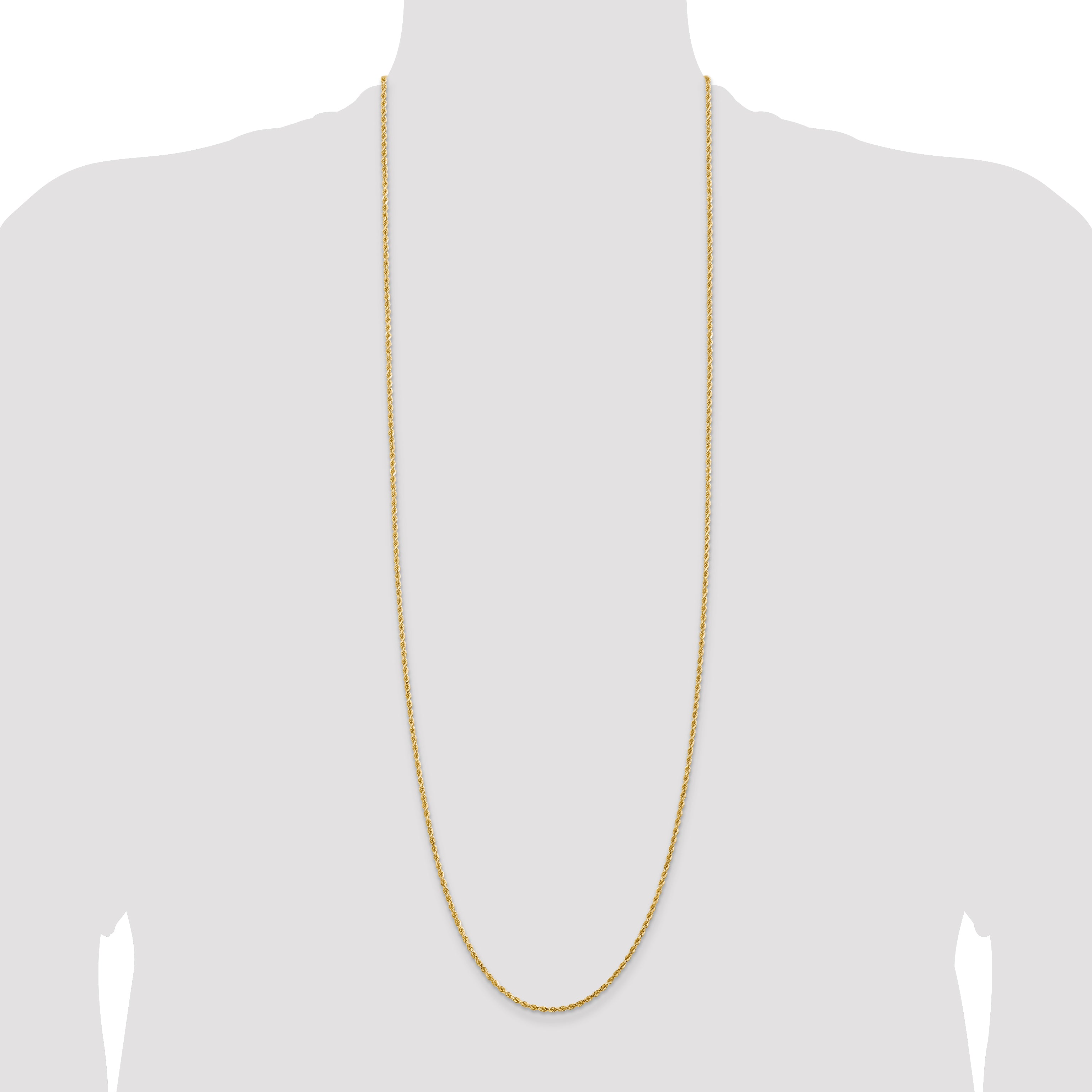 14k 2.0mm Diamond-cut Rope Chain