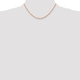 14k Rose Gold 2.0mm Diamond-cut Rope Chain
