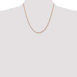 14k Rose Gold 2.0mm Diamond-cut Rope Chain