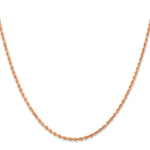 14k Rose Gold 2.0mm Diamond-cut Rope Chain