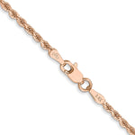 14k Rose Gold 2.0mm Diamond-cut Rope Chain