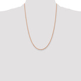 14k Rose Gold 2.0mm Diamond-cut Rope Chain