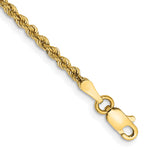 14k 2.25mm Solid Rope Chain Anklet