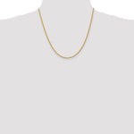 14k 2.25mm Solid Rope Chain