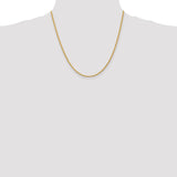 14k 2.25mm Solid Rope Chain