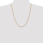 14k 2.25mm Solid Rope Chain