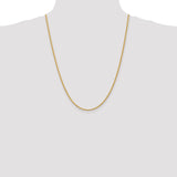 14k 2.25mm Solid Rope Chain