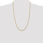 14k 2.25mm Solid Rope Chain