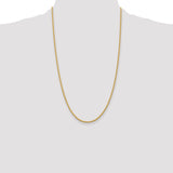 14k 2.25mm Solid Rope Chain