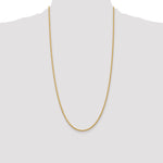 14k 2.25mm Solid Rope Chain