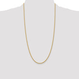 14k 2.25mm Solid Rope Chain