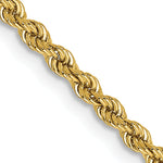 14k 2.25mm Solid Rope Chain
