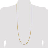 14k 2.25mm Solid Rope Chain
