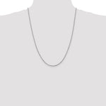 14k White Gold 2.0mm Diamond-cut Rope Chain