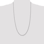 14k White Gold 2.0mm Diamond-cut Rope Chain