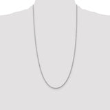 14k White Gold 2.0mm Diamond-cut Rope Chain