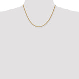 14k 2.25mm Diamond-cut Rope Chain