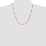 14k 2.25mm Diamond-cut Rope Chain