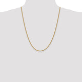14k 2.25mm Diamond-cut Rope Chain