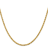 14k 2.25mm Diamond-cut Rope Chain