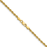 14k 2.25mm Diamond-cut Rope Chain