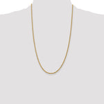 14k 2.25mm Diamond-cut Rope Chain