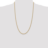 14k 2.25mm Diamond-cut Rope Chain