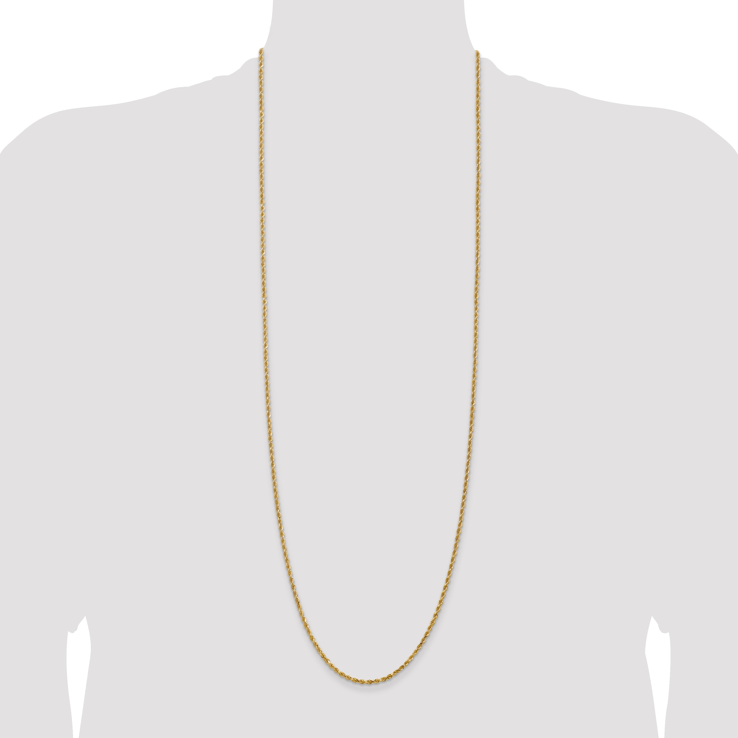 14k 2.25mm Diamond-cut Rope Chain