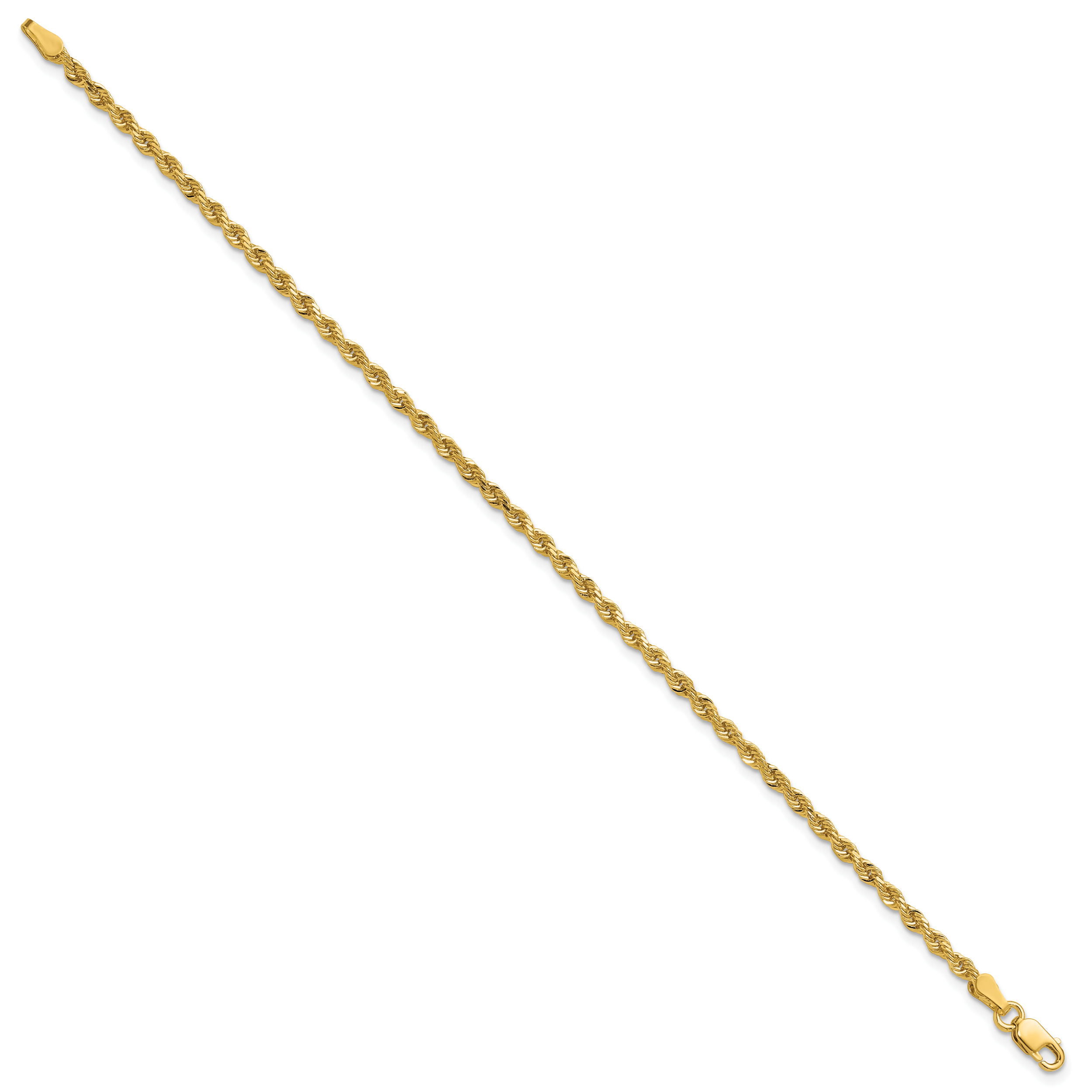 14k 2.25mm Diamond-cut Rope Chain