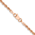 14k Rose Gold 2.25mm Diamond-cut Rope Chain