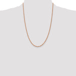 14k Rose Gold 2.25mm Diamond-cut Rope Chain