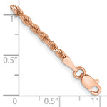14k Rose Gold 2.25mm Diamond-cut Rope Chain