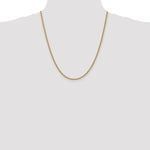 14k 2.5mm Solid Rope Chain