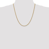 14k 2.5mm Solid Rope Chain