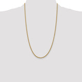 14k 2.5mm Solid Rope Chain