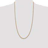 14k 2.5mm Solid Rope Chain