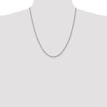 14k White Gold 2.25mm Diamond-cut Rope Chain