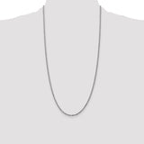 14k White Gold 2.25mm Diamond-cut Rope Chain