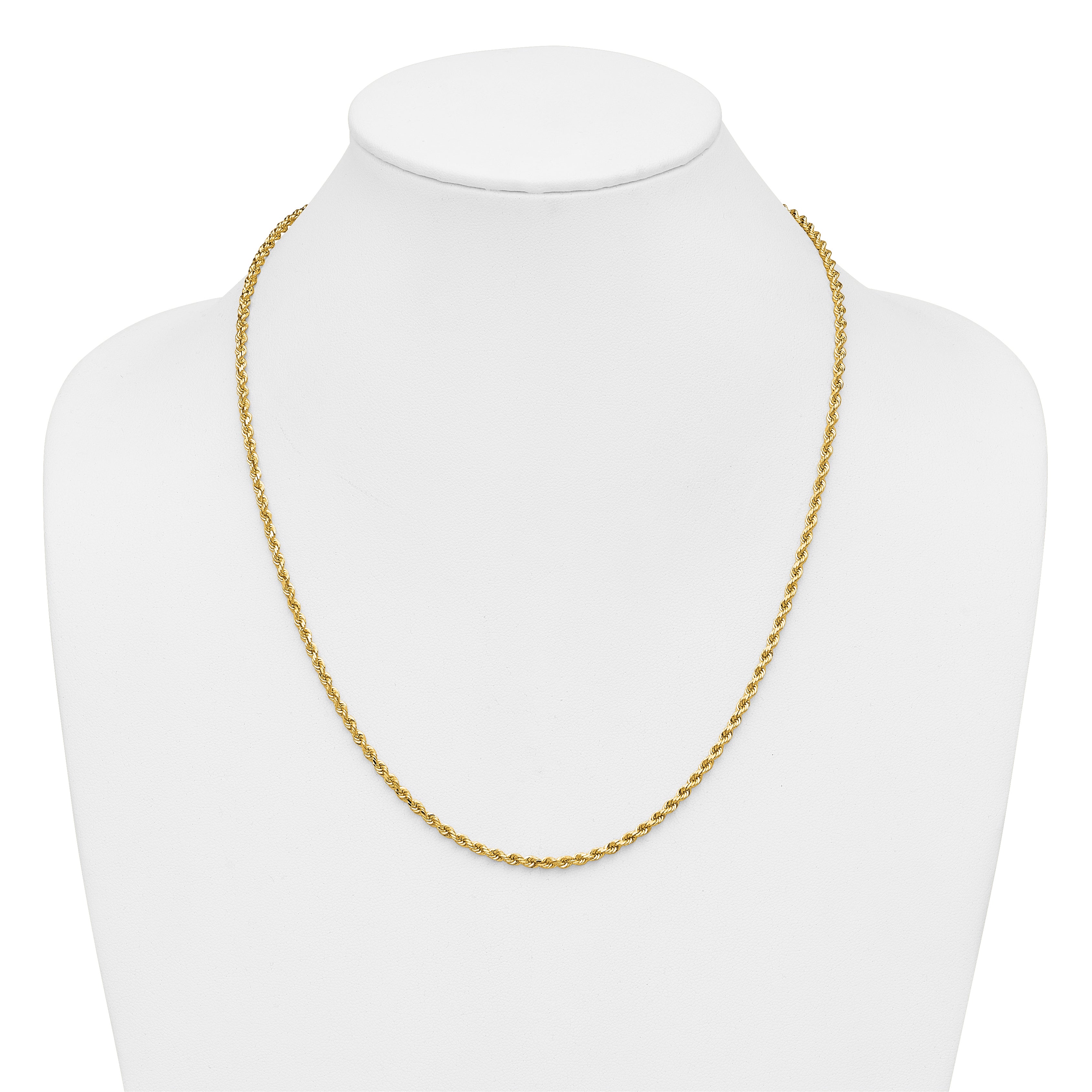 14k 2.75mm Diamond-cut Rope Chain