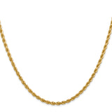 14k 2.75mm Diamond-cut Rope Chain