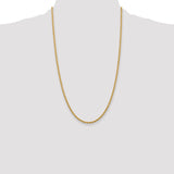 14k 2.75mm Diamond-cut Rope Chain