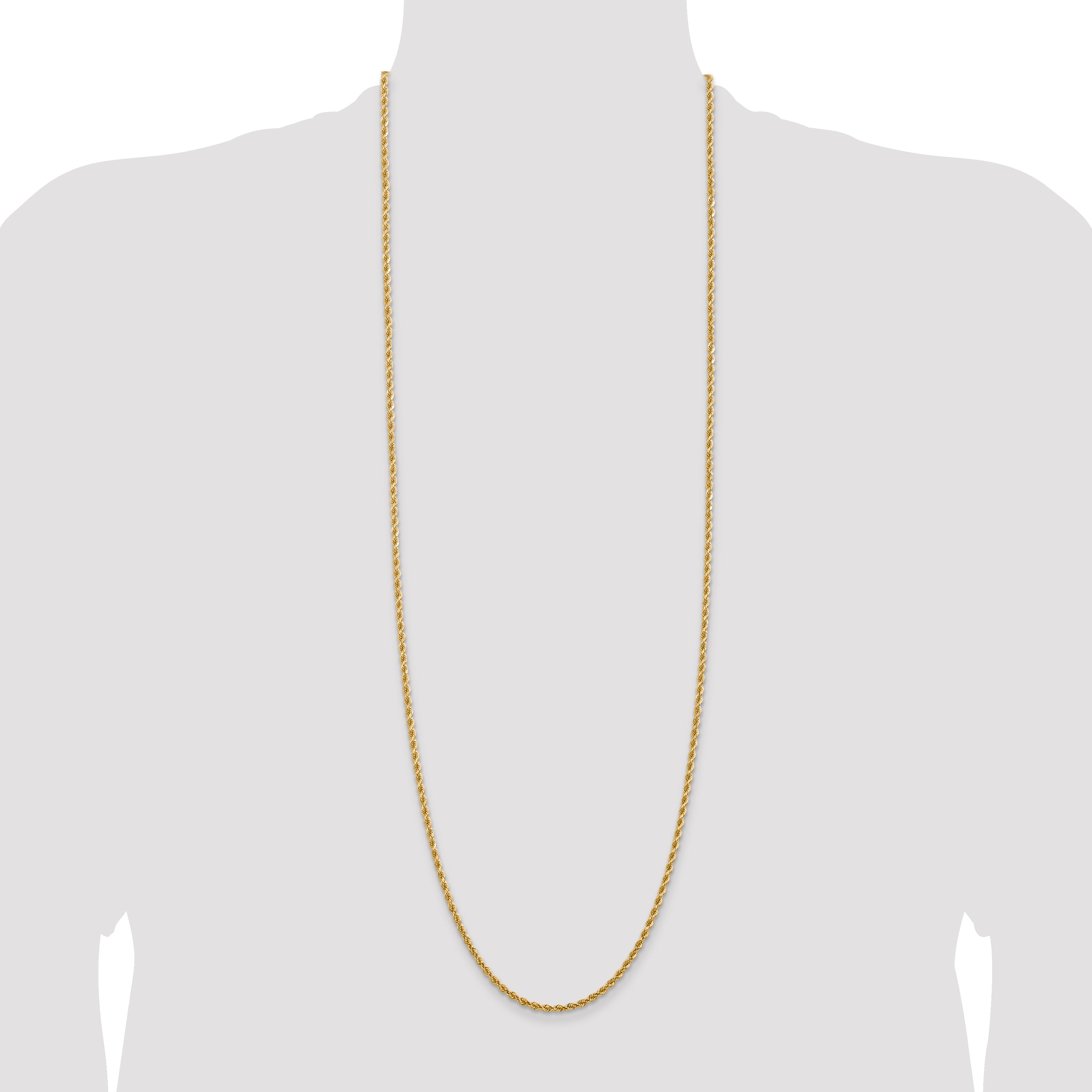 14k 2.75mm Diamond-cut Rope Chain