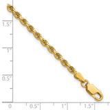 14k 2.75mm Diamond-cut Rope Chain