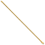 14k 2.75mm Diamond-cut Rope Chain Anklet