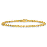 14k 2.75mm Diamond-cut Rope Chain Anklet