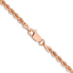 14k Rose Gold 2.75mm Diamond-cut Rope Chain