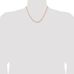 14k Rose Gold 2.75mm Diamond-cut Rope Chain