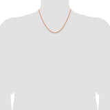 14k Rose Gold 2.75mm Diamond-cut Rope Chain