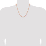 14k Rose Gold 2.75mm Diamond-cut Rope Chain